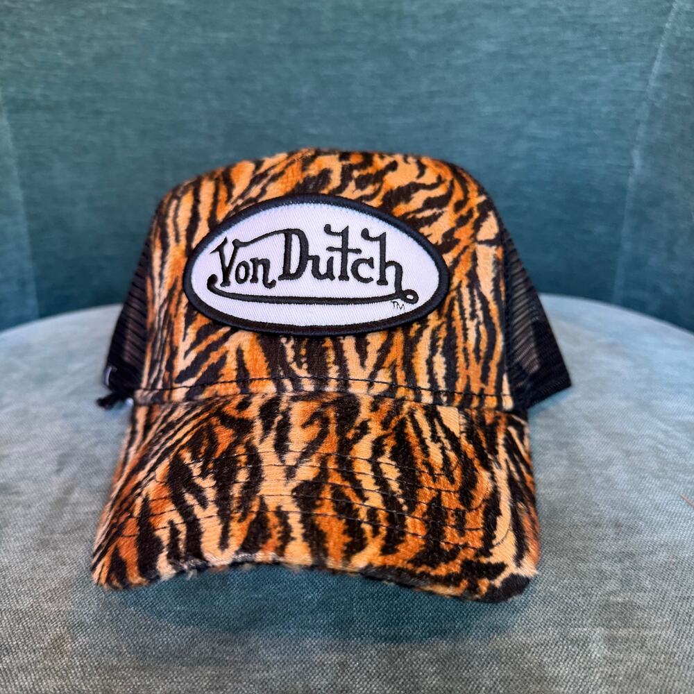Von Dutch Leopard Print Trucker Hat - NWT!